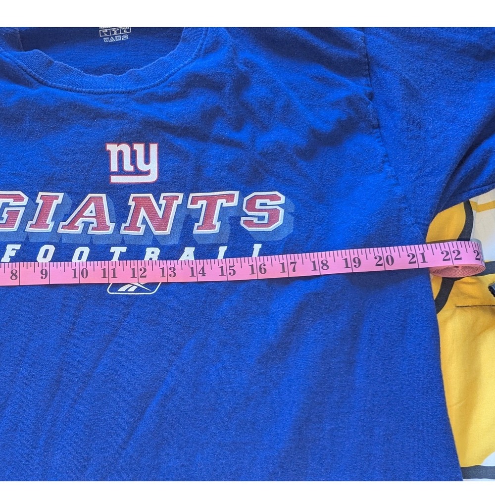 Reebok New York Giants Football T-Shirt Mens Large Blue Short Sleeve Cotton NY - Picture 4 of 5